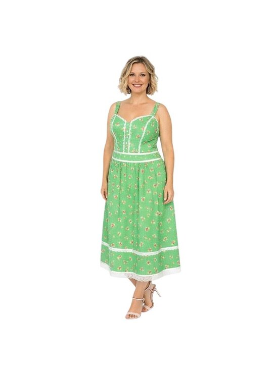 Gunne Sax By Jessica McClintock For ModCloth Dresses & Skirts - New Gunne Sax 2X By Jessica McClintock For ModCloth Green Floral Sundress